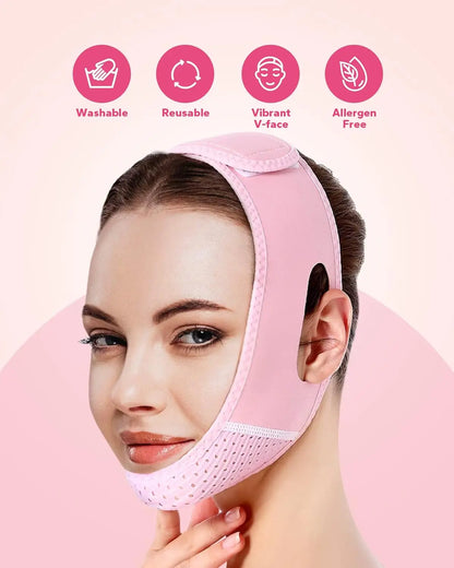 Reusable Face Strap, V Line Mask, Double Chin Reducer, Chin Up Patch, Chin Strap, V Shaped Belt, V Shaped Face Mask for Sagging