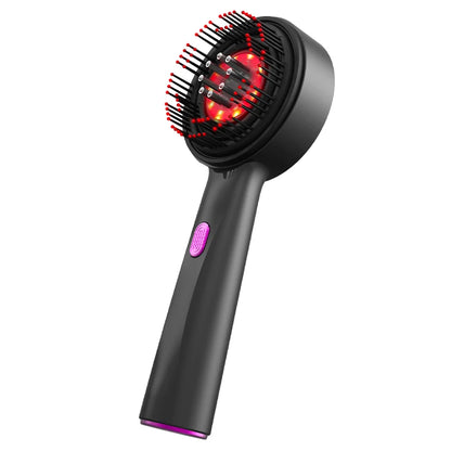 Electric Vibration Massage Comb Red Light Therapy Hair Growth Massage Scalp Brush Anti Hair Loss Liquid Oil Applicator Hair Care