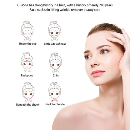 Natural Stone GuaSha Jade Facial Beauty Scraping Massage Tools Firm Skin Care Face Gua Sha SPA Physical Therapy Gue Che Roller