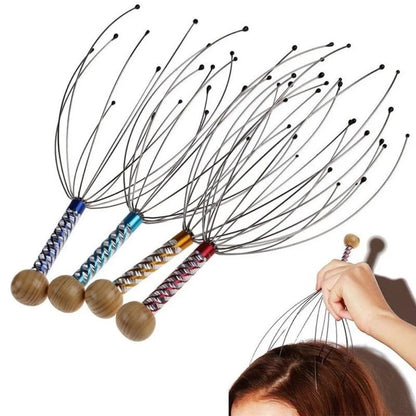 Octopus Head Massager Scratching Scalp Relaxation Relief Body Massager Scratcher Relieves Tension Health Care Tools Random