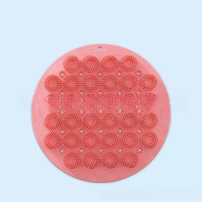 Silicone Backrub Bath Brush Back Massage Suction Cup Backrub Stick Round Bathroom Non-Slip Foot Massager Strong Suction Non-Slip