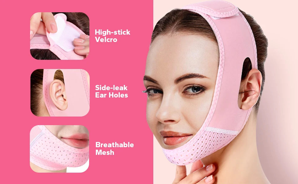 Reusable Face Strap, V Line Mask, Double Chin Reducer, Chin Up Patch, Chin Strap, V Shaped Belt, V Shaped Face Mask for Sagging